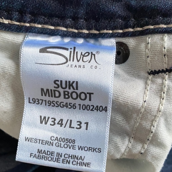 Silver Women's Deep Indigo Mid Boot Jeans - Picture 6 of 9